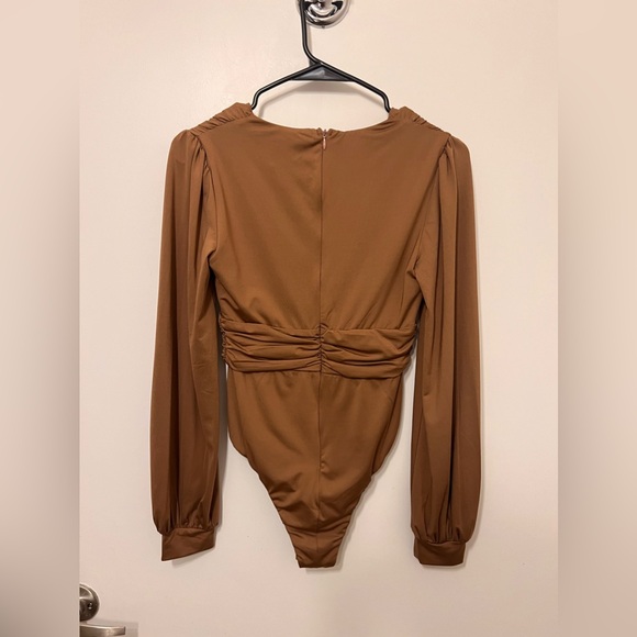 Princess Polly Jude Long Sleeve Bodysuit Brown - Picture 4 of 5